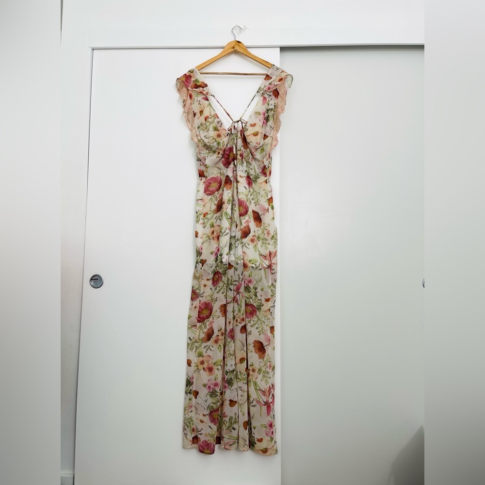 We Are Kindred Field Floral Summer Jumpsuit Size US 8 Tall Friendly - Picture 4 of 11
